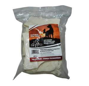 Gabo, Gâteries Pour Chien - Languettes De Peau De Boeuf Crue 1 Lb, Saveur Rehaussée
