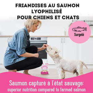 Granville Island - Gâteries de saumon lyophilisé pour chien et chat 50 gr