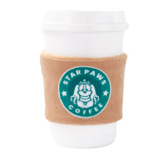 Charger l'image dans la galerie, Hugsmart "Heure du Café" Jouet en caoutchouc &amp; tissu craquant pour chien - Café Starpaws
