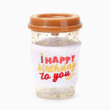 Charger l'image dans la galerie, Hugsmart "Yappy Birthday" Jouet en caoutchouc &amp; tissu craquant pour chien - Café d'anniversaire - Brun
