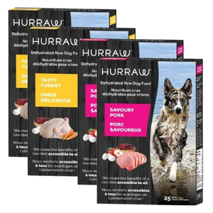Nourriture Hurraw crue déshydratée pour chien - Combo Dinde-Porc