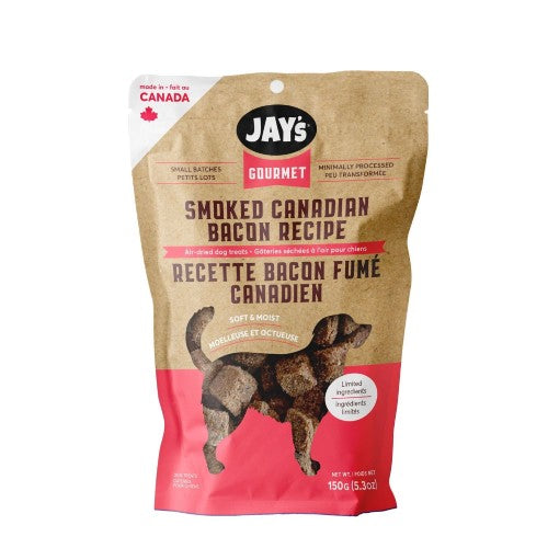 Jay's Gourmet - Gâteries pour chien, Bacon Canadien fumé