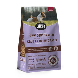 Jay's Nourriture crue & déshydratée pour chien, Recette au boeuf