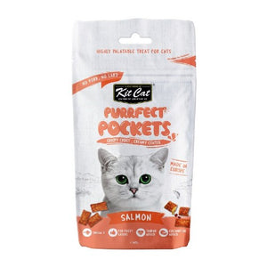 Kit Cat gâteries pour chat Purrfect Pockets Saumon 60g