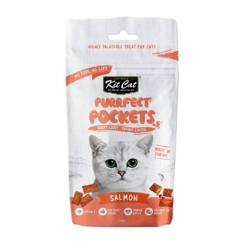 Kit Cat gâteries pour chat Purrfect Pockets Saumon 60g