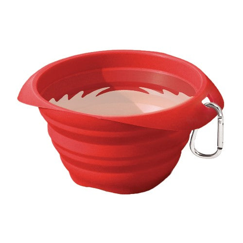 Kurgo Bol rétractable en silicone Collaps-A-Bowl, Rouge