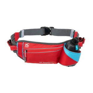 Kurgo Ceinture d'excursion / de coureur "On-Trail" ajustable, Rouge et bleu