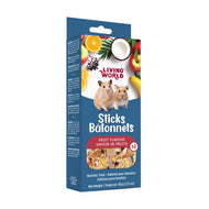 Living World gâteries pour hamster - Bâtonnets aux fruits - paquet de 2 - 90 gr