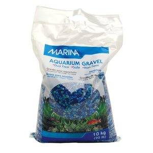 Gravier décoratif Marina, trois tons de bleu