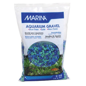 Gravier décoratif Marina, trois tons de bleu