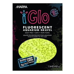 Gravier fluorescent iGlo Marina, jaune, 450 g (1 lb)