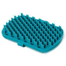 Charger l&#39;image dans la galerie, Messy Mutts Brosse de toilettage à double face en silicone, Bleue
