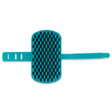 Charger l&#39;image dans la galerie, Messy Mutts Brosse de toilettage à double face en silicone, Bleue
