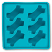 Charger l&#39;image dans la galerie, Messy Mutts Moule à sucettes glacées en silicone avec cadre (6 friandises), Bleu
