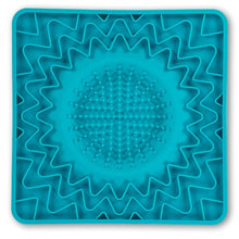 Charger l&#39;image dans la galerie, Messy Mutts Tapis d&#39;alimentation thérapeutique en silicone avec bol intégré, Bleu
