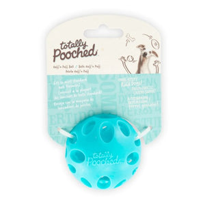 Messy Mutts ''Totally Pooched, Huff'n Puff Ball'' Jouet balle pour chien, Bleue