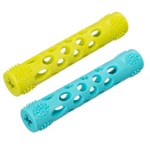 Messy Mutts ''Totally Pooched, Huff'n Puff Throw Stick'' Jouet bâton pour chien, Bleu