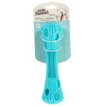 Charger l&#39;image dans la galerie, Messy Mutts &quot;Totally Pooched, Stuff &#39;n Brush&quot; Jouet bâton en caoutchouc pour chien, Bleu
