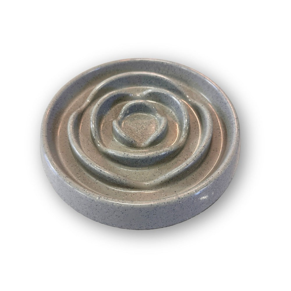 Messy Mutts Bol Ralentisseur pour chien ou chat - Gris Moucheté