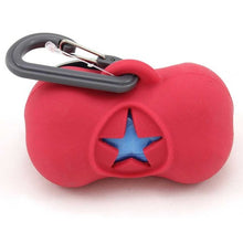 Charger l&#39;image dans la galerie, Messy Mutts Distributeur à sacs de ramassage en silicone, Rouge
