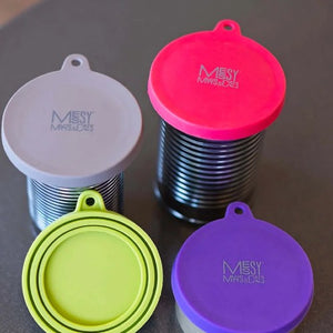 Messy Mutts couvercle en silicone pour conserves, Gris