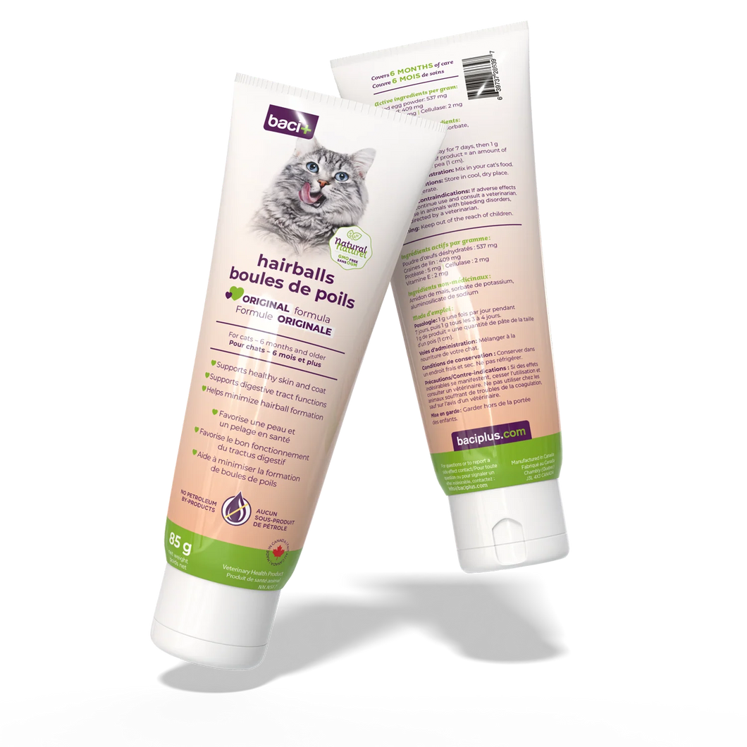 Baci+ traitement boules de poils et pelage omega 3-6-9 pour chat