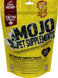 Mojo Suppléments pour chiens et chats à base de chanvre, Saveur de boeuf