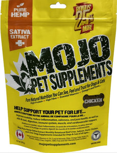 Mojo Suppléments pour chiens et chats à base de chanvre, Saveur de poulet