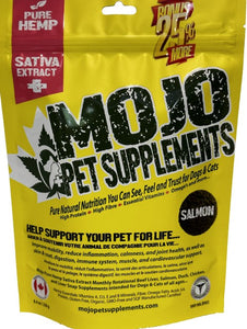 Mojo Suppléments pour chiens et chats à base de chanvre, Saveur de saumon