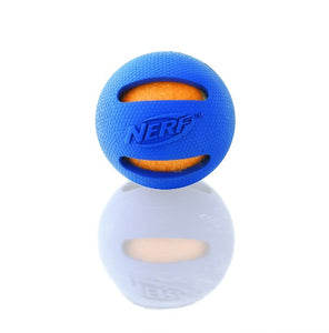 Balle de tennis Nerf Dog recouverte de caoutchouc, bleue