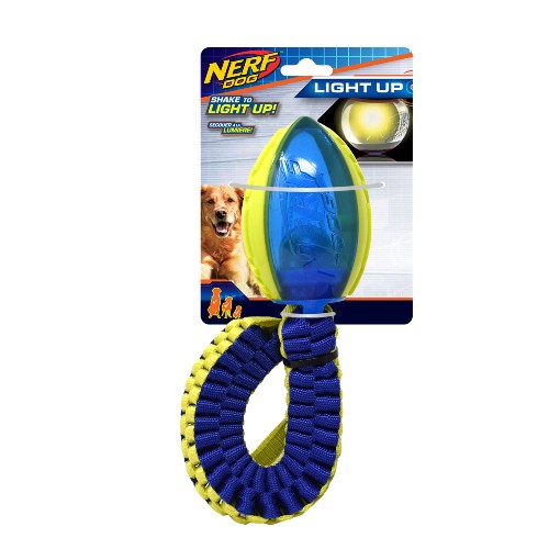 Ballon de football Nerf Dog avec DEL et queue en scoubidou carré, 48 cm (19 po)