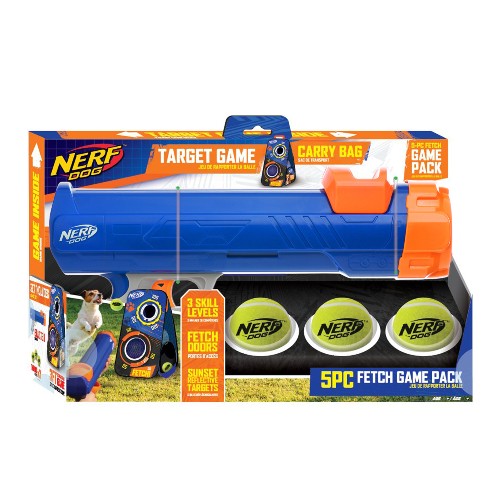 Fusil Nerf Dog pour balles de tennis avec cible, jeu de 5 morceaux, 40 cm (16 po)