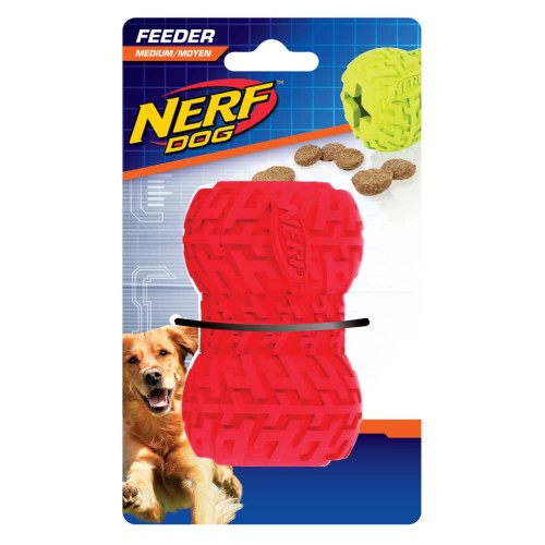 Jouet Nerf Dog Trax distributeur de régals pour chiens, rouge, moyen