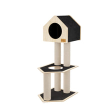 Charger l'image dans la galerie, Noba Arbre à chat Condo Deluxe avec corde Fique de haute qualité - Noir
