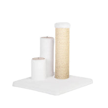 Charger l'image dans la galerie, Noba Evolution - 4 en 1 Griffoir Évolutif - Fausse fourrure blanche / Corde beige naturelle
