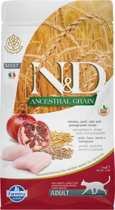 Nourriture Farmina N&D grains ancestraux, Poulet et grenade