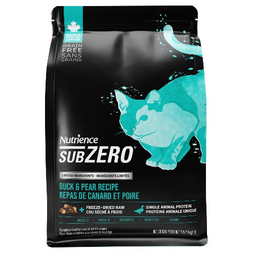 Nourriture Nutrience SubZero à ingrédients limités, Repas de canard et poire - 2 formats