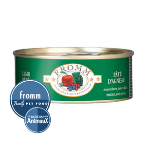 Conserve pour chat Fromm Four Stars- Caisse de 12- Pâté d'agneau 5.5oz