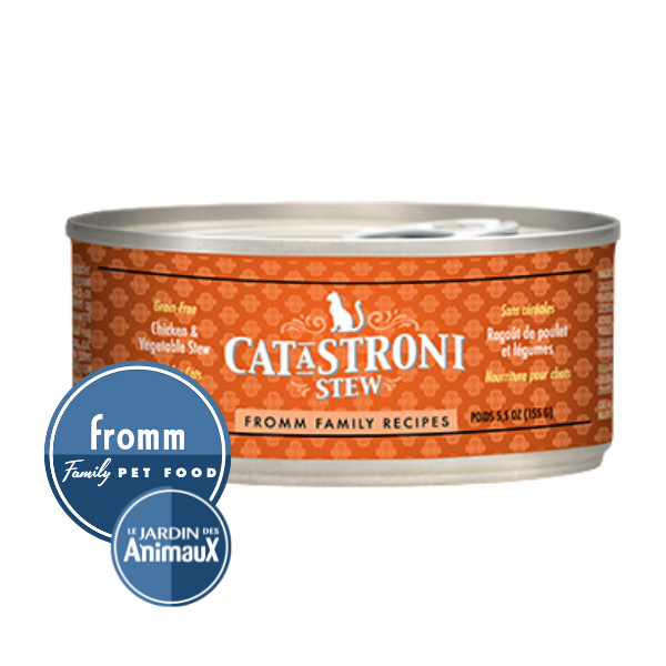 Conserve pour chat Fromm CATaSTRONI-Caisse de 12- Ragoût de poulet et légumes 5.5oz