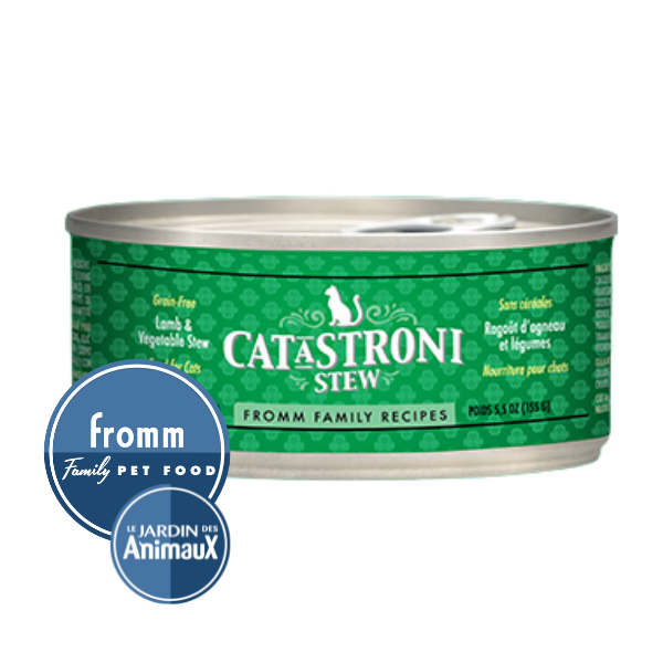 Conserve pour chat Fromm CATaSTRONI -Caisse de 12- Ragoût d'agneau et légumes 5.5oz