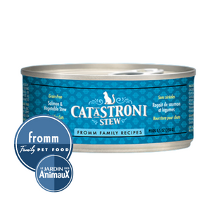 Conserve pour chat Fromm CATaSTRONI- Caisse de 12- Ragoût de saumon et légumes 5.5oz