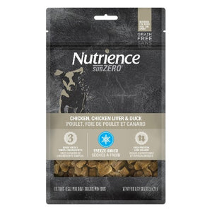 Gâteries Nutrience SubZero Sans grains à protéines multiples, Poulet, foie de poulet et foie de canard, 70 g (2,5 oz)