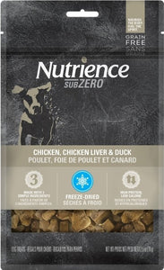 Gâteries Nutrience SubZero Sans grains à protéines multiples, Poulet, foie de poulet et foie de canard, 30g