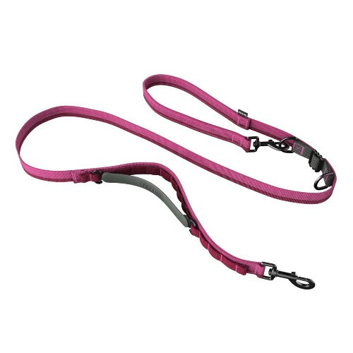 Nuvuq Laisse multifonctionnelle pour chien, Rose framboise