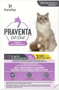 Traitement Parapet Praventa, chats de grande taille, 3 ou 6 tubes