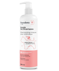 Purodora Lab Shampoing mauve pour chien à poil blanc ou noir