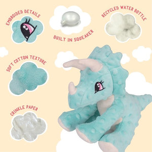 Snugarooz Jouet pour chien - Le Tricératops Talia