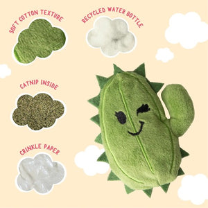 Snugarooz Jouet pour chat avec herbe à chat - Chloé le cactus