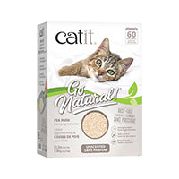 Catit Litière agglomérante Go Natural! - Cosses de pois - Sans parfum - Boîte de 14 L