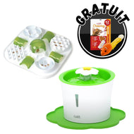 Catit abreuvoir avec fleur 3 Litres avec napperon et bol interactif + CADEAUX